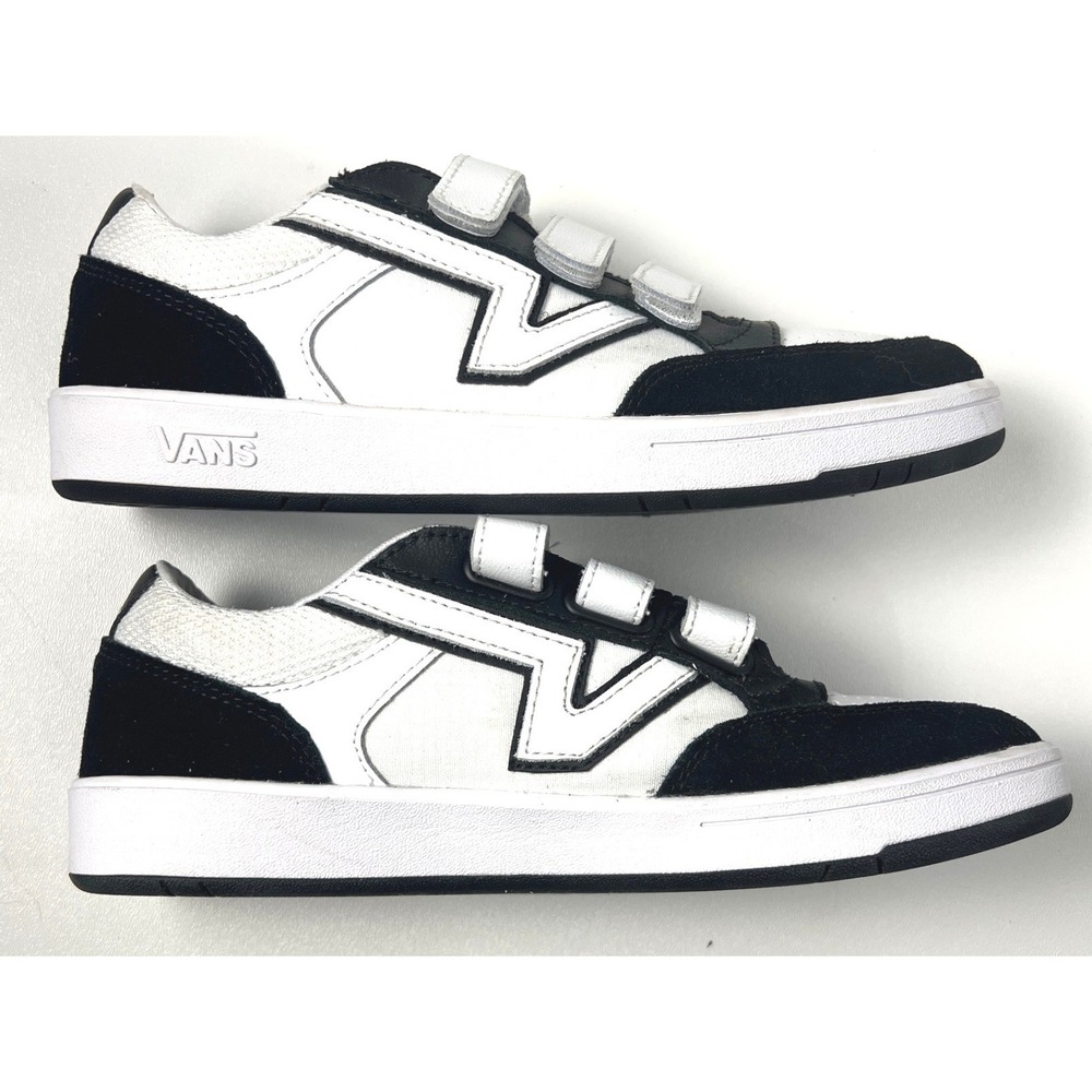Vans Lowland ComfyCush Mens Shoes White Black Leather {Skate Retro Streetwear}